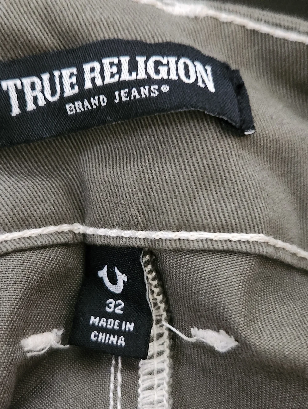 True Religion Cargo Shorts - Olive Green